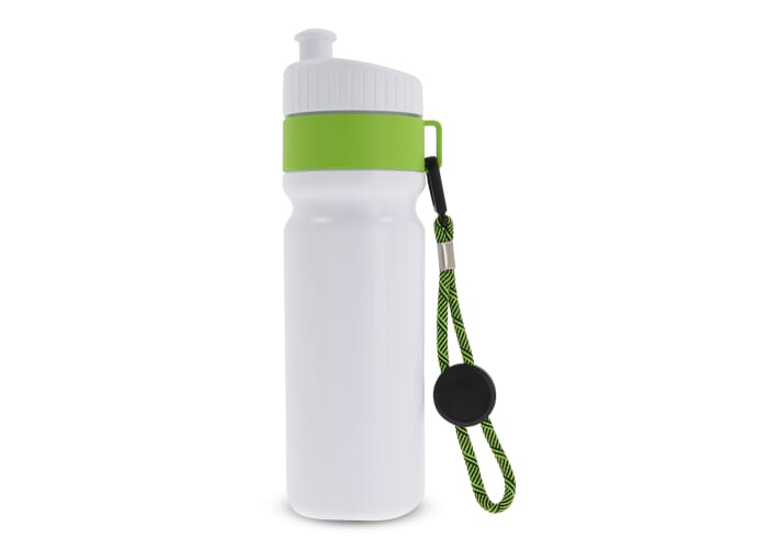 Bidon de sport 750ml à personnaliser fabriqué en Europe Blanc et Vert clair